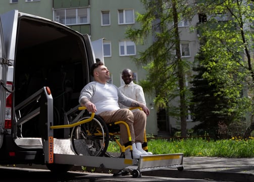 a man in a wheelchair