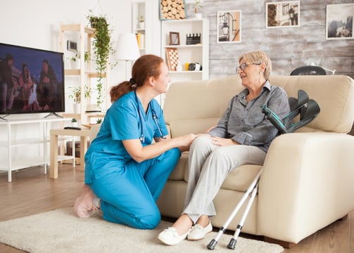 a nurse and a nurse in scrubs
