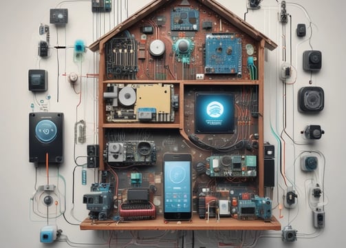 une maison intelligente avec ces capteurs