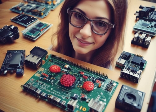 Cartes Raspberry entourant un visage pour découvrir l'intelligence émotionnelle