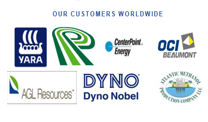 Worldwide Customers YARA, Beaumont, AGL Resources, Atlantic Methanol