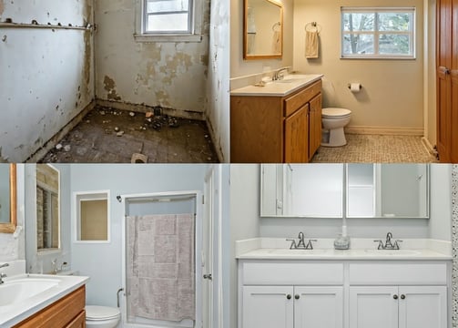 a bathroom with a toilet and a sink