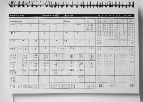 A close-up view of a financial document with printed figures and text, accompanied by a black pen resting on the paper. To the left, a digital calculator displays a number, suggesting it is used for calculations related to the document.