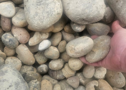 2 to 6 inch river rock