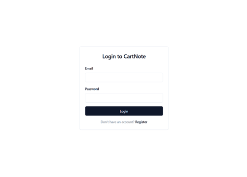 a login to carton note pad with a login