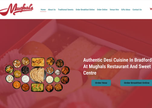 Mughals Restaurant website