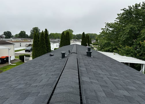 newly installed roof on a trailer