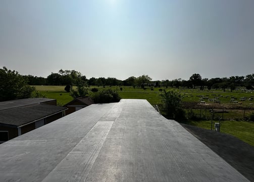newly replaced flat roof