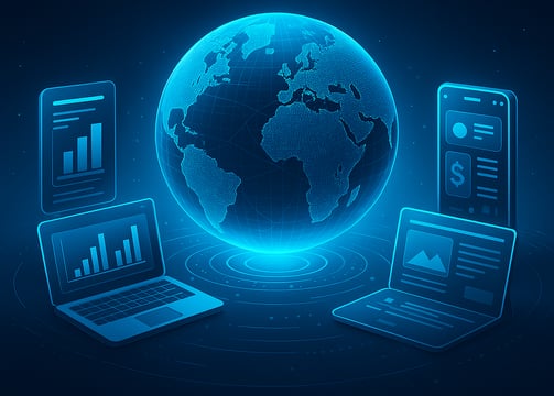 Visual summary of HBI Ecosystem’s core solutions including B2B trade, blockchain, and AI-driven business tools.