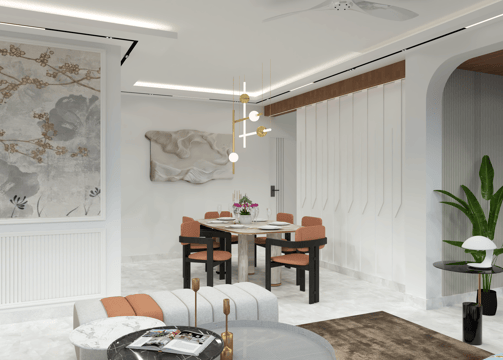 Modern living room design by architect and interior designer niyanta gupta in noida