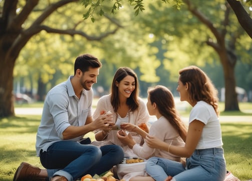 A group of individuals wearing religious habits are positioned in a dimly lit setting, evoking a sense of mystery and solemnity. One holds a cross, gazing upward, while another looks contemplatively to the side. The others stand or sit in a ghostly mist, adding a surreal quality.