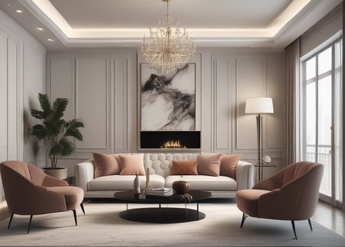 Spacious interior with wooden paneling covering the walls and floors, creating a minimalist and modern aesthetic. Large windows on the right side allow natural light to brighten the space. The design is sleek with clean lines, and there are several chairs positioned in an upper section.