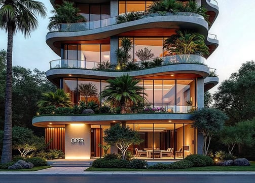 render ultra realista feito com inteligência artificial de um lançamento residencial