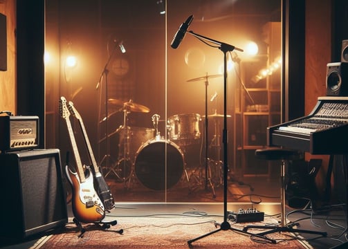 Music recording studio photo