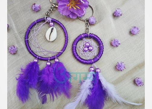 Purple Keychain Dreamcatcher