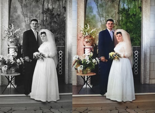 numérisation et colorisation de photos trégunc finistère
