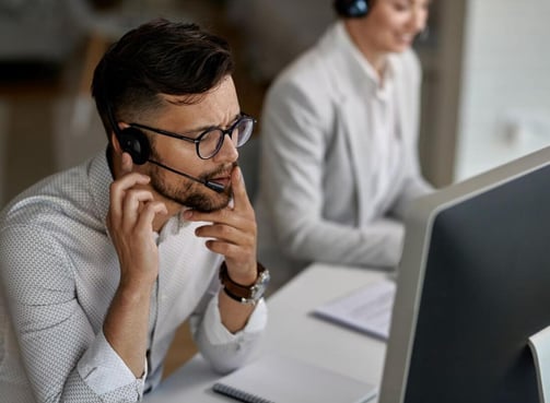 a man with a headset