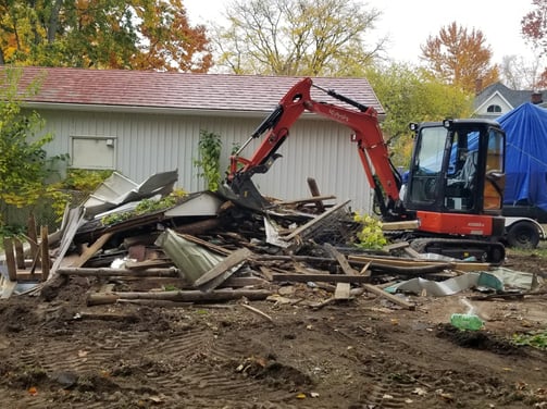 demolition of small garage