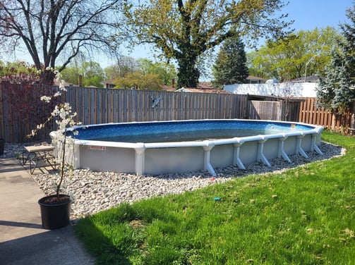 old pool in need of removal