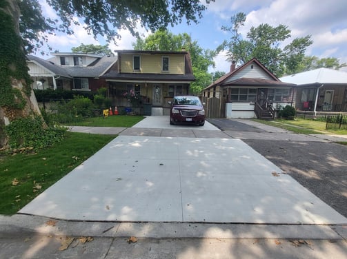 new concrete driveway