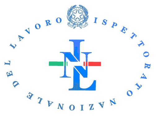 Logo ufficiale dell'Ispettorato Nazionale del Lavoro, con scritta circolare e simbolo tricolore