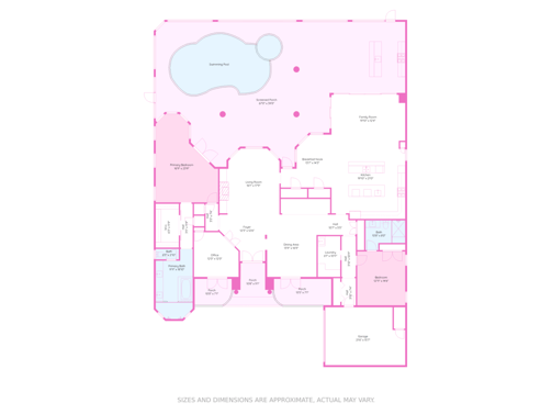 PLUS floor plan with custom styling