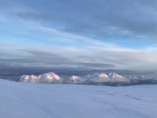 couché de soleil a Lyngen Alps 