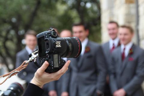 photo de groupe, hommes, costumes
