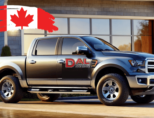 a DAL company truck with a Canadian flag on it