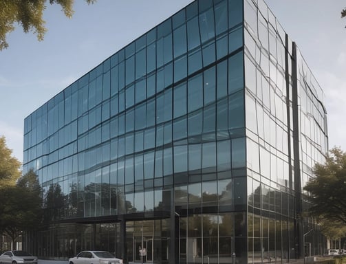 A modern skyscraper with a glass facade and the logo of BNP Paribas displayed prominently at the top against a clear blue sky. The building is characterized by its rectangular shape with vertical lines, creating a sleek and professional appearance.