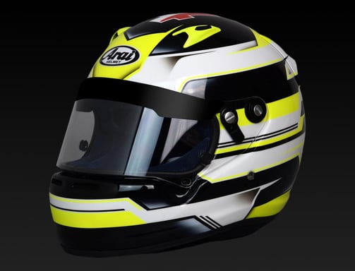 Tarif peinture casque moderne jaune fluo blanc et noir