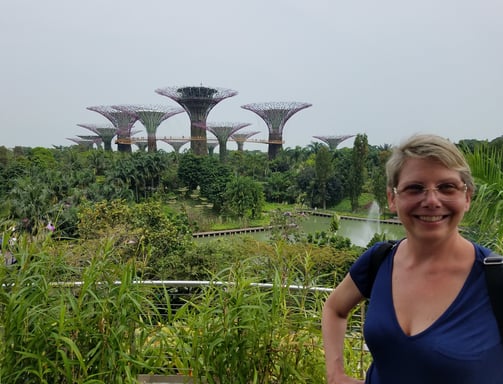 Lady at Gardens By The Bay in Singapore