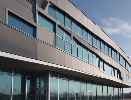 A group of four men in business attire are gathered around a table, examining documents laid out in front of them. They appear to be engaged in a discussion or meeting, with focused expressions and attentive body language.