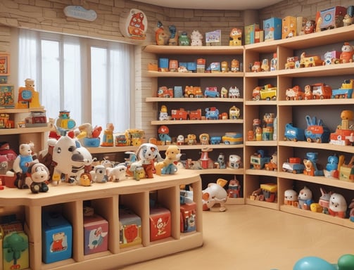 A collection of Shiba Inu figurines, with detailed features like smiling faces and decorative bandanas. The central figure has a blue bandana with an egg design, while others have different colored bandanas. The overall atmosphere is playful and whimsical.
