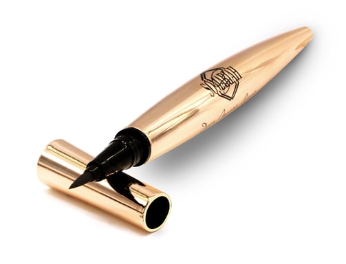 Close-up of a sleek black ink pen