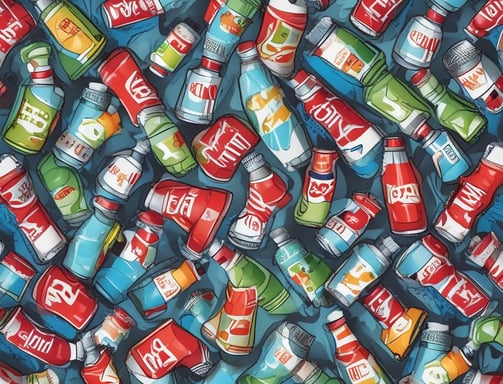 A hand is holding a red Coca-Cola bottle with 'Tokyo 2020' branding, in front of a blurred supermarket shelf filled with various beverage products.