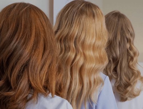 tres mujeres con melenas en tonos diferentes