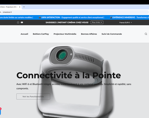 a webpage with a camera and a webpagel