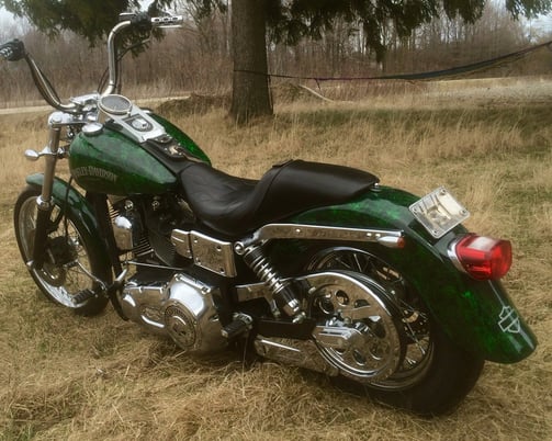 Harley Davidson Dyna With custom paint done by Owner ProPolish Motorcycle Detailing Norfolk County