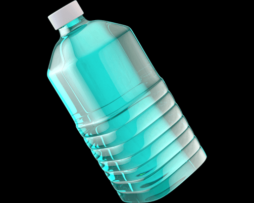 a bottle of water with a bottle of water