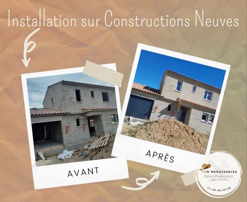 Pose en neuf sur tapée d'isolation d'une villa