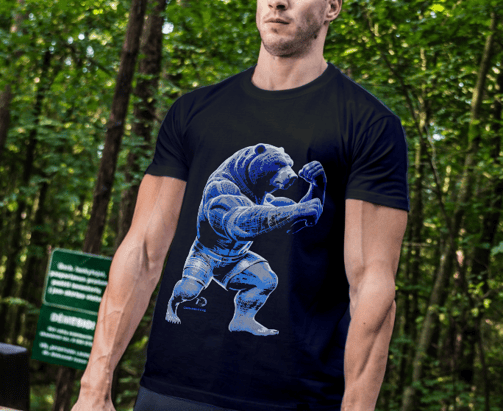 communitytee boxing bear tshirt