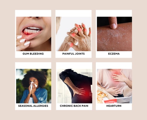a woman with a sore sores and a sore