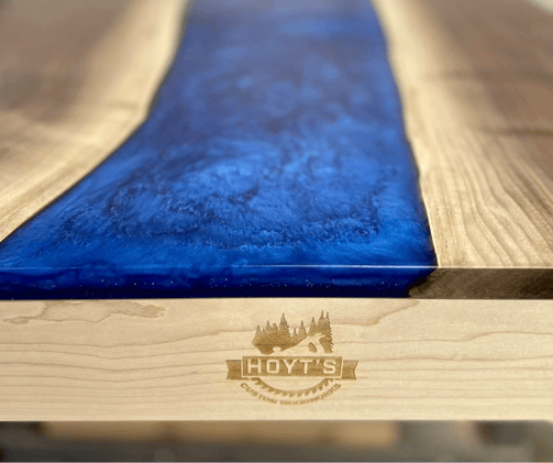 custom wood epoxy cornhole blue epoxy wooden table