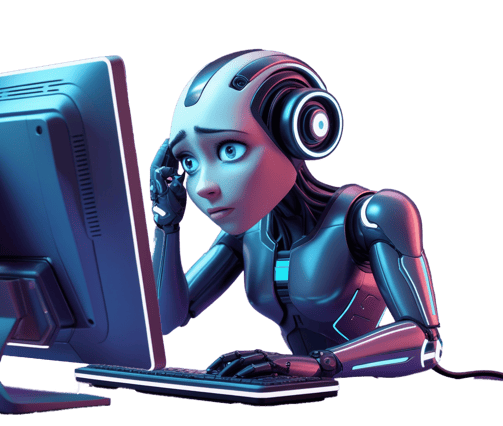 a robot - like robot with headphones and headphones