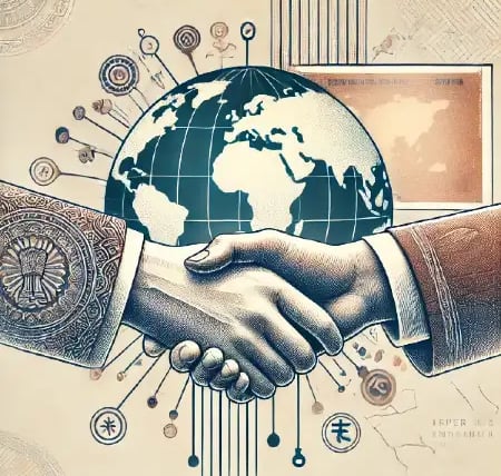 a handshake of two hands holding hands
