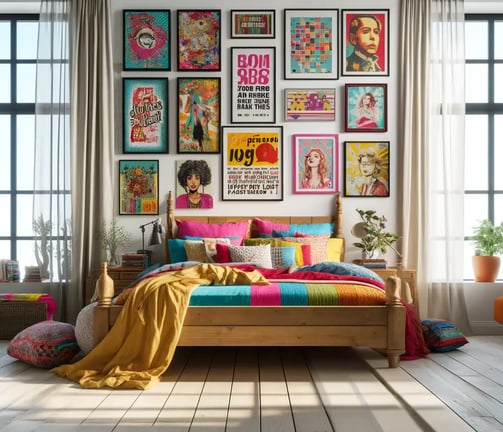 gallery wall boho style