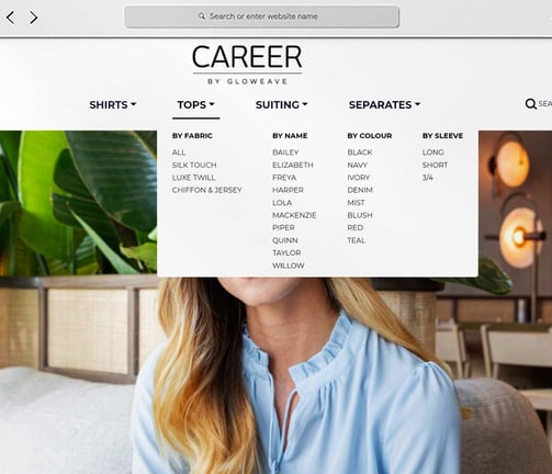 Navigation Menu - Career by Gloweave Website (Gloweave)