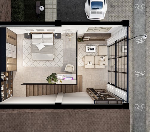 Link al progetto di Render Interni - London