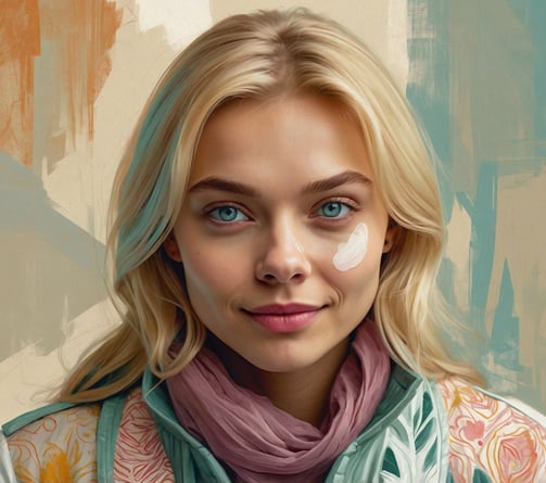 Portrait photo transformed into a painting with fine art style 